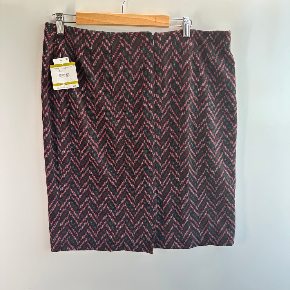 Kasper Chevron Pencil‎ Skirt Career Office Wear Business Casual Size 14 NWT - Picture 9 of 9